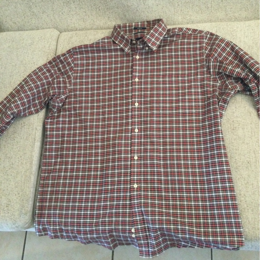 Button down dress shirt flannel style